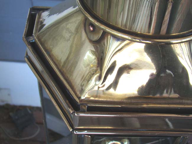 An English brass Cabin Lantern by Bulpitt & Co., dated 1941 — image 3